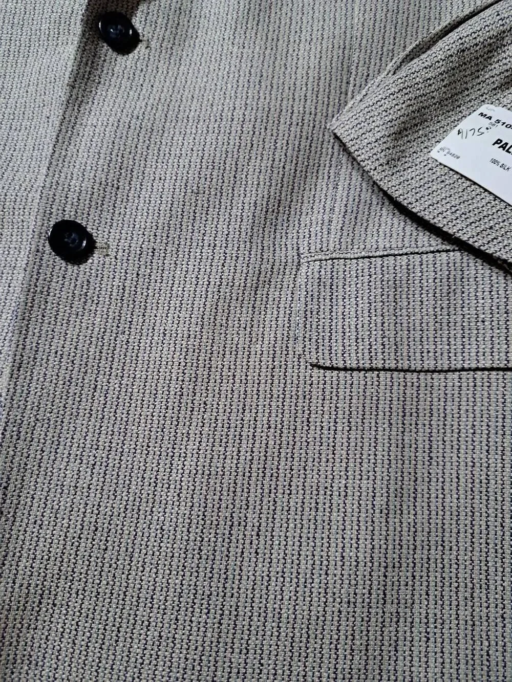 New 46R Shawn Thomas Grey Tweed Palmer Silk Suit Sport Coat Jacket Blazer NWT